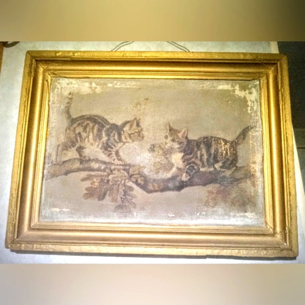 19th Century Kittens on Canvas